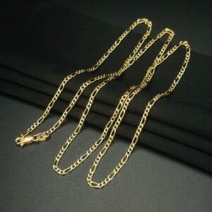 24” 2.5mm. 2.79gr. 14K Yellow Gold Figaro Link Chain Necklace